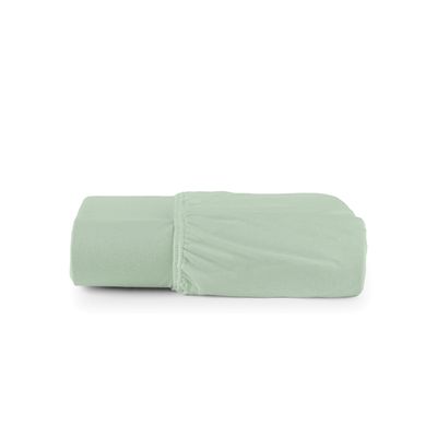 Lençol de Baixo Minimal King Avulso Com Elástico 01 Peça Malha 100% Algodão - Verde