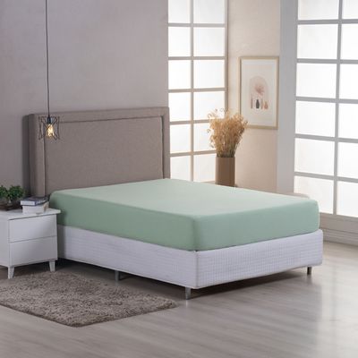 Lençol de Baixo Minimal King Avulso Com Elástico 01 Peça Malha 100% Algodão - Verde