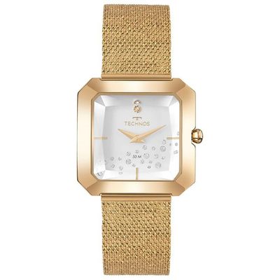 Relógio Technos Feminino Crystal Dourado Vx50as/1k