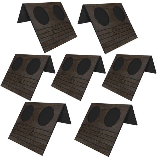 Kit 07 Esteiras Bandeja Com Suporte Para Copos Para Sofá MDF Tabaco - Gran Belo