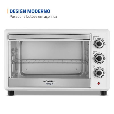 Forno Elétrico 42L Family II Mondial Preto/Inox 1600W FRN-42-W 110V