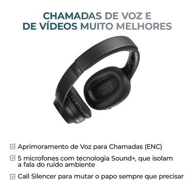 Fone De Ouvido Headphone Aiwa HP-05 Hi-Fi ANC NFC BT APP Bivolt