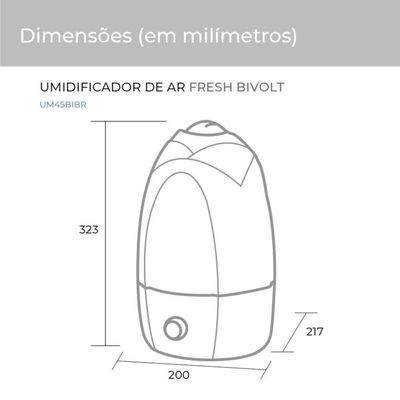 Umidificador De Ar Fresh 4 Litros Branco Suggar UM45BIBR Bivolt