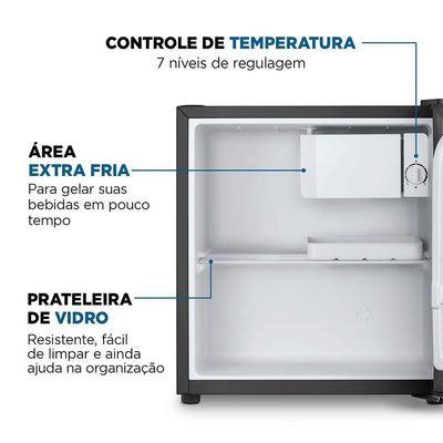 Frigobar Mondial 46L Porta Reversível Preto FGB-01-B50 110V