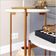 Conjunto Mesa De Centro E Lateral Liora Branca Com Pés De Ferro Bronze