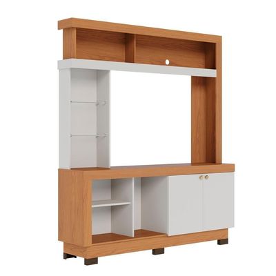 Estante Home Theater Para Até 50" 2 Portas Valença Freijó Off White