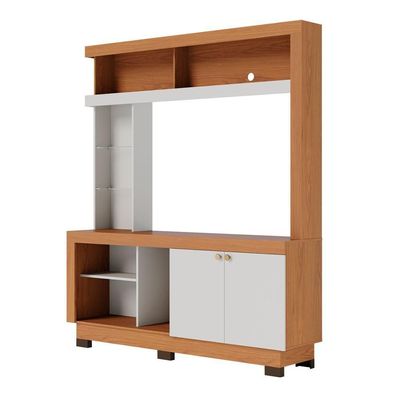 Estante Home Theater Para Até 50" 2 Portas Valença Freijó Off White