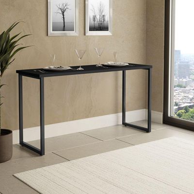 Mesa De Jantar Industrial Para 2 Lugares Klm Móveis Preto/preto