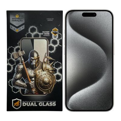 Película Para Iphone 15 Pro - Dual Glass Preta - Gshield