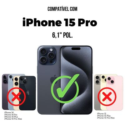 Película Para Iphone 15 Pro - Dual Glass Preta - Gshield