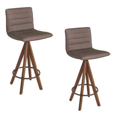 Kit 2 Banquetas Gourmet Giratoria Julia-Assento Marrom
