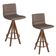 Kit 2 Banquetas Gourmet Giratoria Julia-Assento Marrom