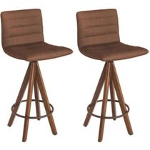 Kit 2 Banquetas Gourmet Giratoria Julia-Assento Marrom