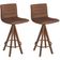 Kit 2 Banquetas Gourmet Giratoria Julia-Assento Marrom