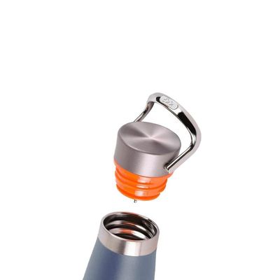 Squeeze 475ml De Aço Inox KKF Cinza