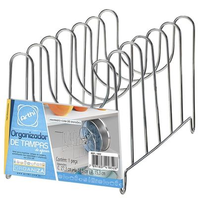 Organizador De Tampas Cromado Organiza - 1852 - Arthi