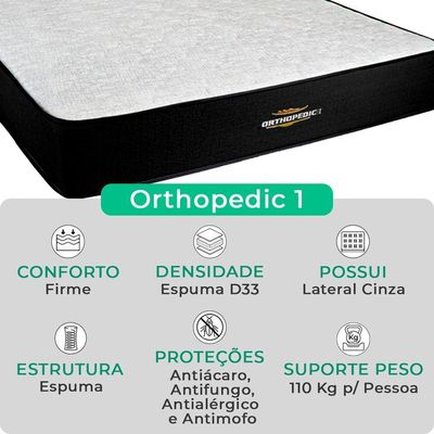 Colchão Orthopedic Espuma D33 V-store Tamanho Colchão Orthopedic 138x188x30