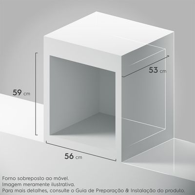 Forno de Embutir a Gás Continental 80L com TOPLimpaFácil (OC8GM) 220V
