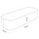 Puff Decorativo Orgânico para Living Quarto 140cm Doha W01 Linho Cinza Escuro - Lyam Decor