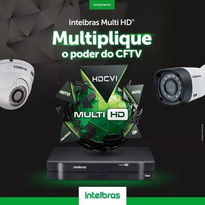 Kit Cftv 8 Câmeras Hd Intelbras Ir 20m Dvr Intelbras 8 Ch