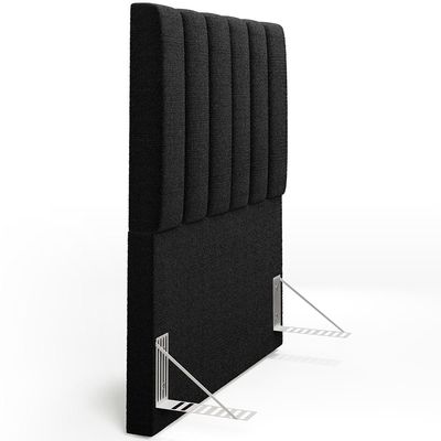 Cabeceira Cama Box Solteiro 100 cm Dália W01 Bouclê Preto - Lyam Decor