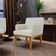 Kit 4 Poltronas Decorativas Sala De Estar E Recepção Base Mel Beatriz W01 Bouclê Creme - Lyam Decor
