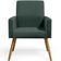 Kit 04 Poltronas Decorativa Maria W01 Pés Palito Linho Verde Musgo Couríssimo Camel - Lyam Decor