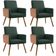 Kit 04 Poltronas Decorativa Maria W01 Pés Palito Linho Verde Musgo Couríssimo Camel - Lyam Decor