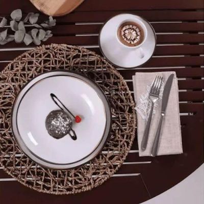 Prato Sobremesa Tramontina Canyon em Porcelana Decorada 21cm Cozinha Servir Tortas Doces