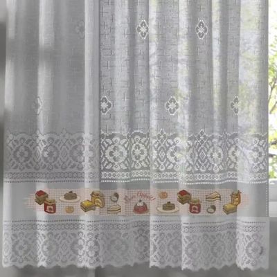 Cortina Cozinha Valência 200cmx150cmx30cm Interlar Branca Picnic