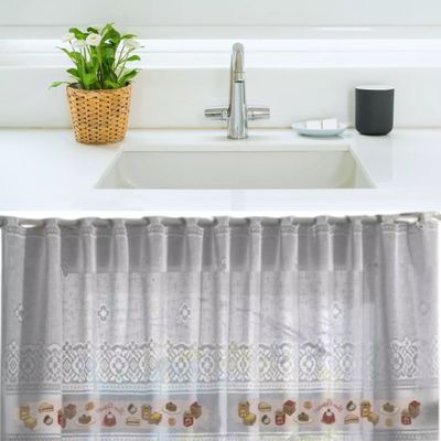 Cortina Cozinha Valência 200cmx150cmx30cm Interlar Branca Picnic