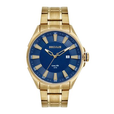 Relógio Seculus Masculino Ref: 77311gpsvda2 Esportivo Dourado