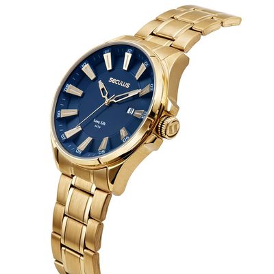Relógio Seculus Masculino Ref: 77311gpsvda2 Esportivo Dourado