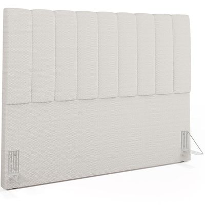 Cabeceira Cama Box Casal King 195 cm Dália W01 Bouclê Cru - Lyam Decor