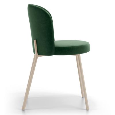 Cadeira Para Sala de Jantar Cozinha Estofada Gavi Arena L02 Couríssimo Verde Musgo - Lyam Decor