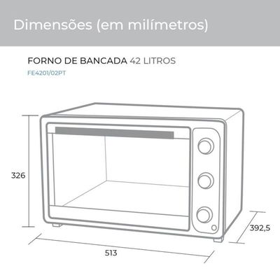 Forno Elétrico De Bancada 42 Litros Preto Suggar 110V
