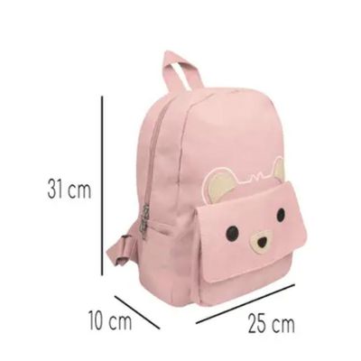 Mochila Bolsa Mala Infantil Escola Pequena Único / Rosa
