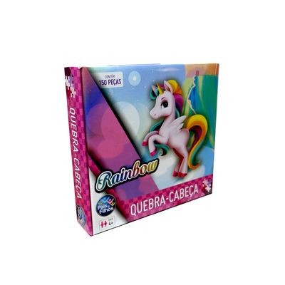 Quebra-Cabeça Pais e Filhos Rainbow com 150 Peças