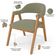 Cadeira de Jantar e Estar Living Estofada Nadja L02 Bouclê Oliva - Lyam Decor