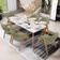 Cadeira de Jantar e Estar Living Estofada Nadja L02 Bouclê Oliva - Lyam Decor