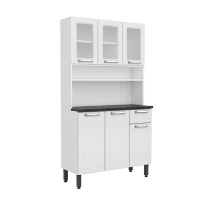 Cozinha Compacta De Aço 6 Portas 1 Gaveta Branco Bertolini Branco