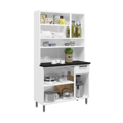 Cozinha Compacta De Aço 6 Portas 1 Gaveta Branco Bertolini Branco