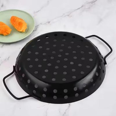 Panela Churrasqueira Grelha Antiaderente Fritadeira Cesto Churrasco Legumes Camarao Peixe Grelhado