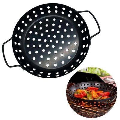 Panela Churrasqueira Grelha Antiaderente Fritadeira Cesto Churrasco Legumes Camarao Peixe Grelhado