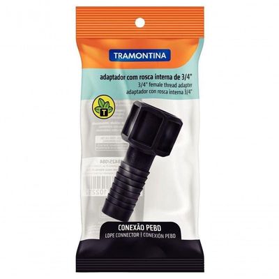 Adaptador Com Rosca Interna Tramontina 3-4" Para Mangueiras De Pebd