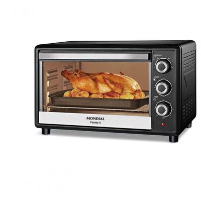 Forno Elétrico Mondial Family II Preto/Inox 1600W 42L FRN-42-B 220V