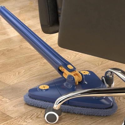 Mop giratório de 360 °, esfregão seco e úmido ajustável giratório de 360 graus, esfregão -C/ 2 Pads Microfibra