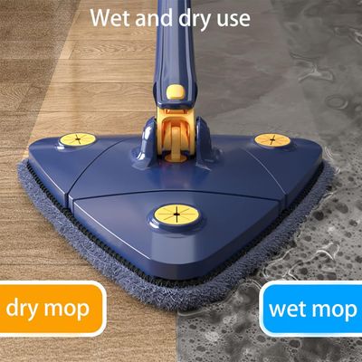 Mop giratório de 360 °, esfregão seco e úmido ajustável giratório de 360 graus, esfregão -C/ 2 Pads Microfibra