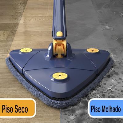 Mop giratório de 360 °, esfregão seco e úmido ajustável giratório de 360 graus, esfregão -C/ 2 Pads Microfibra