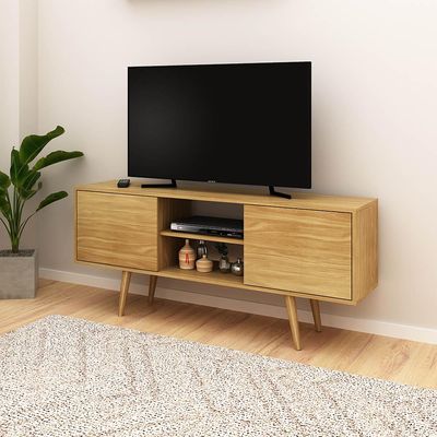 Rack Bancada para TV até 65 Sala de Estar R1464 Natural - Gran Belo
